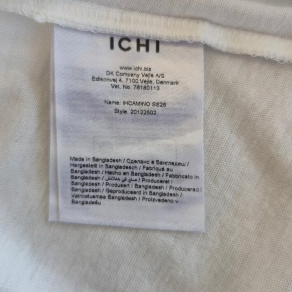 NWT ICHI Embroidered Bows White T-Shirt - Picture 7 of 8